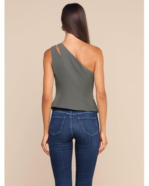 L'Agence Zinnia One-Shoulder Top - Blue