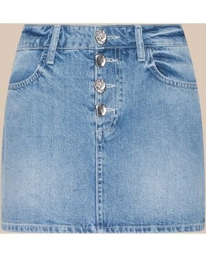 L'Agence Solene Jean Mini Skirt - Blue