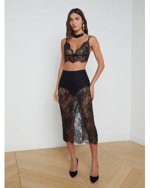 L'Agence Makena Lace Pencil Skirt - Multicolor