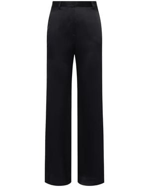 L'Agence Pilar Silk Wide-leg Pant - Black