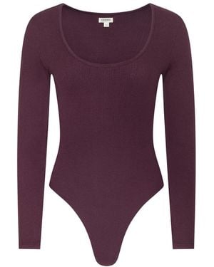 L'Agence Elara Scoopneck Bodysuit - Purple