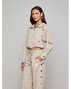 L'Agence Bronwyn Cropped Windbreaker - Natural