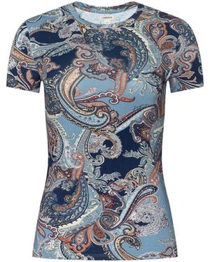 L'Agence Ressi Fitted T-Shirt - Blue