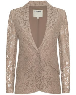 L'Agence Chamberlain Lace Blazer - Natural