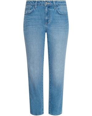 L'Agence Thalina Cropped Stovepipe Jean - Blue