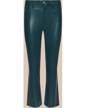 L'Agence Kendra Coated Cropped Flare Jean - Blue