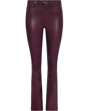 L'Agence Ruth Coated Straight-Leg Jean - Red