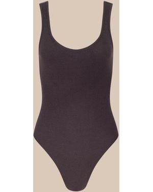 L'Agence Nica Scoopneck Bodysuit - Purple
