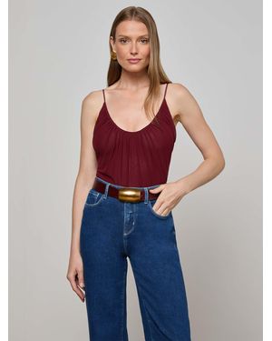 L'Agence 'Agence Gelina Mesh Bodysuit - Blue