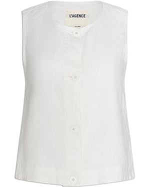 L'Agence Foster Linen Top - Natural