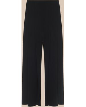L'Agence Novalynn Cropped Pleated Trousers - Black