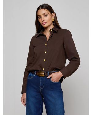 L'Agence 'Agence Ellery Poplin Shirt - Blue