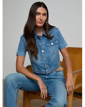 L'Agence Kirstie Jean Shirt Jacket - Blue