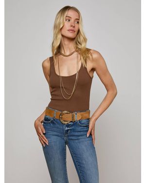 L'Agence Nica Scoopneck Bodysuit - Blue