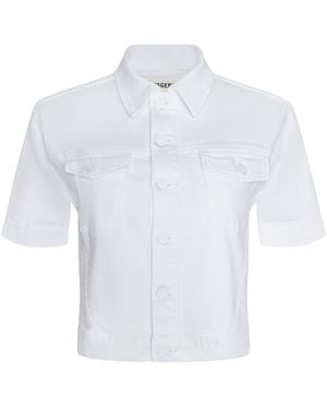L'Agence Kirstie Jean Shirt Jacket - White