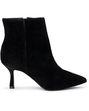L'Agence Sylvie Suede Bootie - Black