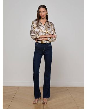 L'Agence Ruth Straight-Leg Jean - Blue