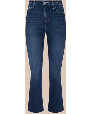 L'Agence Kendra Cropped Flare Jean - Blue