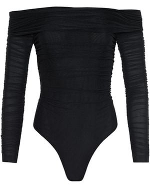 L'Agence Poppie Off-The-Shoulder Bodysuit - Black