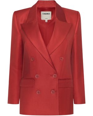 L'Agence Cambrie Oversized Blazer - Red