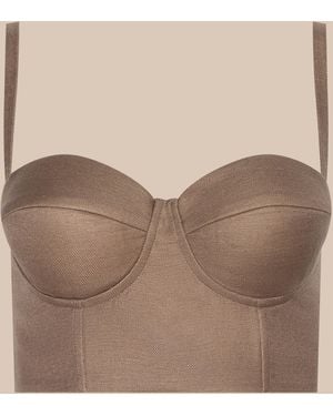 L'Agence 'Agence Sonya Linen-Blend Bustier - Natural