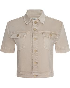 L'Agence Kirstie Jean Shirt Jacket - Natural
