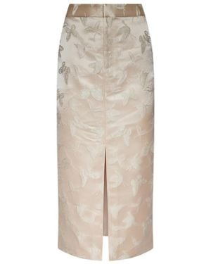 L'Agence Madonna Midi Skirt - Natural