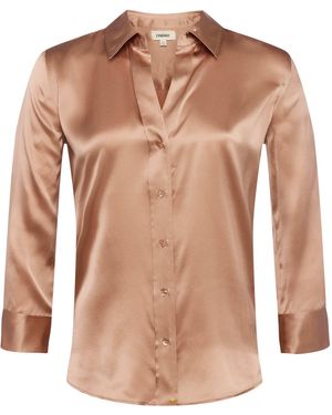 L'Agence Dani Silk Blouse Top - Blue