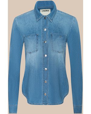 L'Agence Isla Shirt - Blue