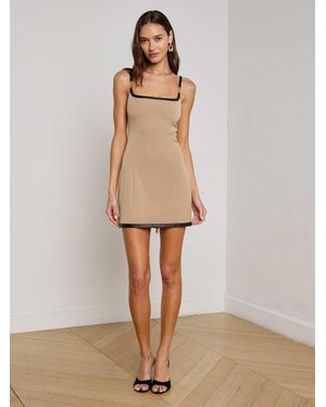 L'Agence Robe Courte Jettie, Cappuccino Foncé - Neutre