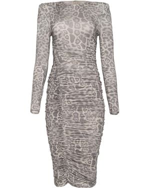 L'Agence Paityn Shirred Dress - Gray