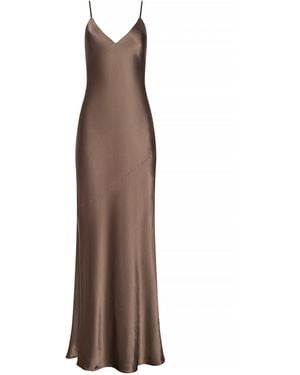 L'Agence Serita Silk Gown - Brown