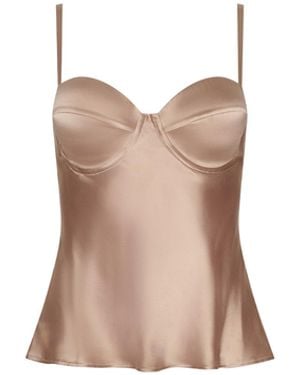 L'Agence Orlina Silk Camisole - White