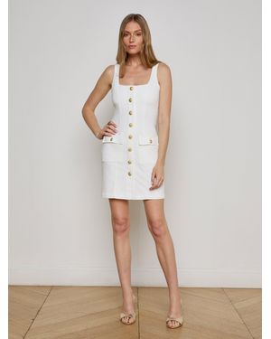 L'Agence Midy Denim Dress - White
