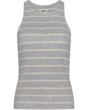 L'Agence Nia Ribbed Tank Top - Grey