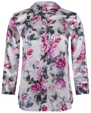 L'Agence Dani Silk Blouse Top - Multicolor