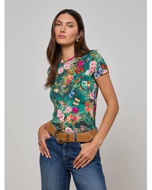 L'Agence Ressi Fitted T-Shirt - Blue