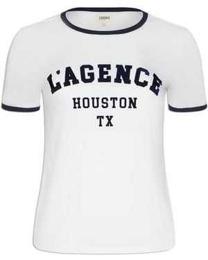L'Agence Tommie Crewneck T-Shirt - Natural