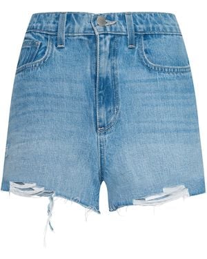 L'Agence Clark Distressed Jean Short - Blue
