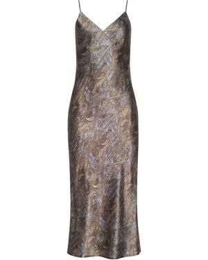 L'Agence Seridie Silk Slip Dress - White