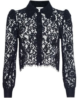 L'Agence Anita Lace Blouse Top - Blue