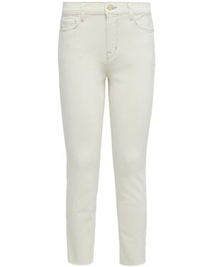L'Agence Sada Slim-Leg Cropped Jean - White