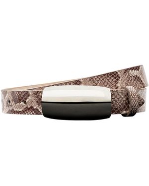 L'Agence Marlowe Leather Belt - White