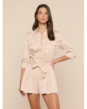 L'Agence Pearson Poplin Blouse Top - Natural