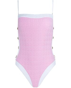 L'Agence Tory Bandeau One-Piece Swimsuit - Purple