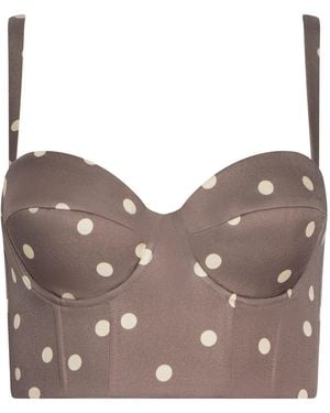 L'Agence Top Bustier Sonya, Cardamome/Motif À Pois Écru - Multicolore