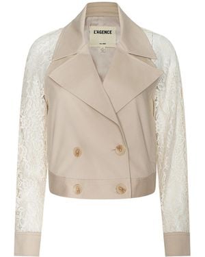L'Agence Novelle Lace Trench - Natural