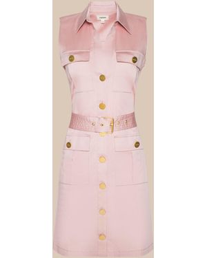 L'Agence Noam Poplin Shirt Dress - Pink