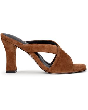 L'Agence Mirabelle Suede Sandal - Brown