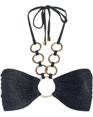 L'Agence Krysta Halter Bikini Top - Black